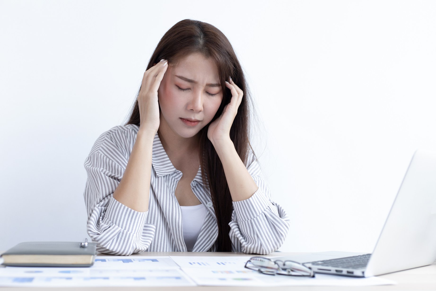 woman using a laptop